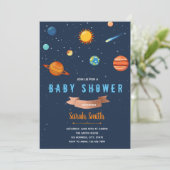 Jolie invitation à la douche spatiale (Debout devant)
