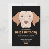 Jolie invitation à la fête d'anniversaire de chien (Devant)
