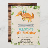 Jolie invitation à la fête d'anniversaire de drago (Devant / Derrière)