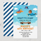 Jolie invitation à la fête d'anniversaire de la mo (Devant / Derrière)