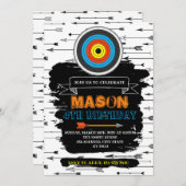 Jolie invitation à la fête d'anniversaire du tir à (Devant / Derrière)