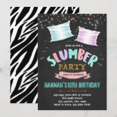 Jolie invitation à la fête d'anniversaire en somme (Devant / Derrière)