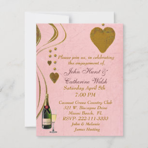 Jolie invitation à la fête de fiançailles