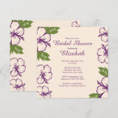 Jolie invitation à la nuptiale hibiscus tropical (Devant / Derrière)