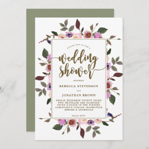 jolie invitation à la wedding shower florale