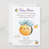 Jolie invitation à l'abeille aquarelle (Devant)