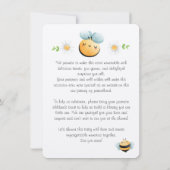 Jolie invitation à l'abeille aquarelle (Dos)