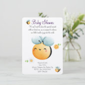 Jolie invitation à l'abeille aquarelle (Debout devant)