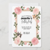 Jolie invitation à l'anniversaire aux félins flora (Devant)