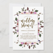 jolie invitation à wedding shower floral (Devant)
