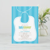Jolie invitation au Baby shower Bib (Debout devant)