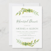 Jolie invitation au dîner de l'été vert reherphoqu (Devant)