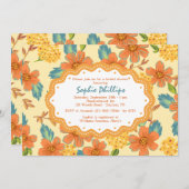 Jolie invitation aux fleurs (Devant / Derrière)