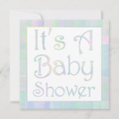 Jolie invitation Baby shower Pastels (Devant)