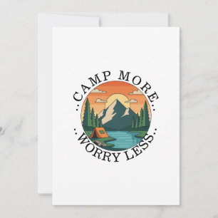 Jolie Invitation camper plus s'inquiéter moins
