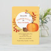 Jolie Invitation Citrouille d'Automne (Debout devant)
