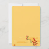 Jolie Invitation Citrouille d'Automne (Dos)