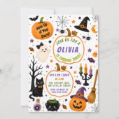 Jolie invitation d'anniversaire Halloween double p (Devant)