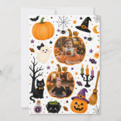 Jolie invitation d'anniversaire Halloween double p (Dos)