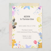 Jolie Invitation D'Anniversaire Pour Enfants (Devant / Derrière)