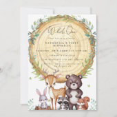Jolie invitation d'anniversaire pour les animaux d (Devant)