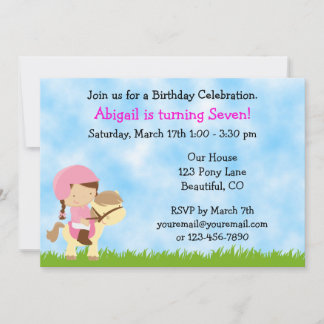 Jolie invitation d'anniversaire pour les filles