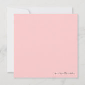 Jolie invitation d'anniversaire rose et verte (Dos)