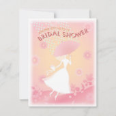 Jolie Invitation Dans Douche Nuptiale Rose (Devant)