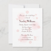 Jolie Invitation Dans Douche Nuptiale Rose (Dos)