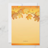 Jolie invitation d'automne (Dos)
