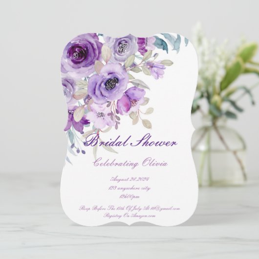 jolie invitation de babille lilas violet (Debout devant)