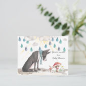 Jolie invitation de baby shower de la souris et de (Debout devant)
