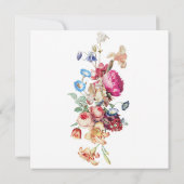 Jolie invitation de bapteme botanique pour mariage (Dos)