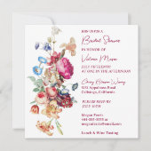 Jolie invitation de bapteme botanique pour mariage (Devant)