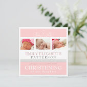 Jolie invitation de baptême de collage de photo de (Debout devant)