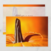 Jolie invitation de Citrouilles orange (Devant / Derrière)