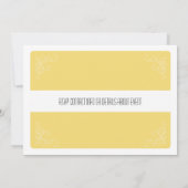 Jolie invitation de dîner de plat (Dos)