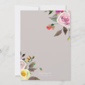 Jolie invitation de douche nuptiale (Dos)