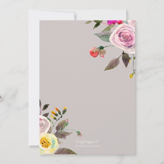 Jolie invitation de douche nuptiale (Dos)