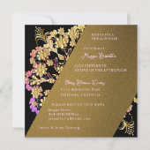 Jolie invitation de douche nuptiale or (Devant)