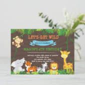 Jolie invitation de fête d'anniversaire dans la ju (Debout devant)