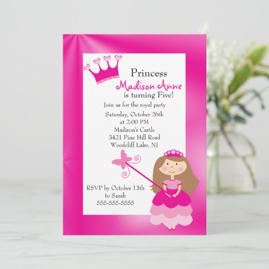 Jolie invitation de fête d'anniversaire de (Debout devant)