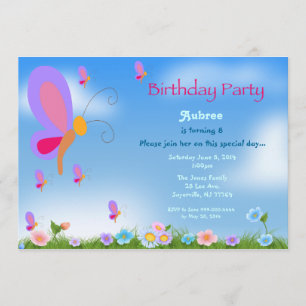 Jolie invitation de fête d'anniversaire de
