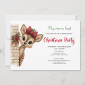 Jolie invitation de fête de Noël pour bébé faon mo (Devant)