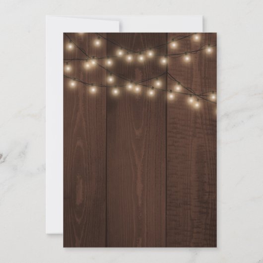 Jolie invitation de fête d'hiver rustique (Dos)