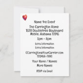 Jolie invitation de fille en masquerade (Dos)