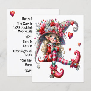 Jolie invitation de fille en masquerade