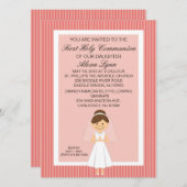 Jolie invitation de la première communion (Devant / Derrière)