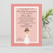 Jolie invitation de la première communion (Debout devant)
