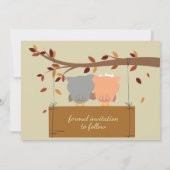 Jolie invitation de mariage chouette recto verso p (Dos)